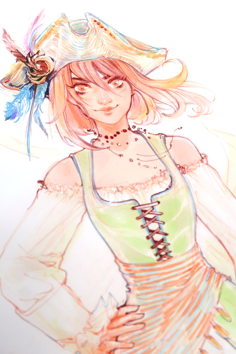Pirate Marker Sketch